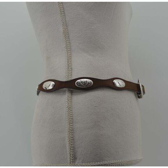 Silver Creek Western Leather Belt Rodeo Cowgirl Size 32 - Picture 4 of 13